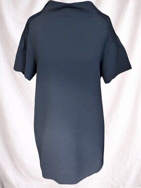 Cop Copine Vintage Y2K Black Textured Mini Dress Sculptural Avant Garde Size M